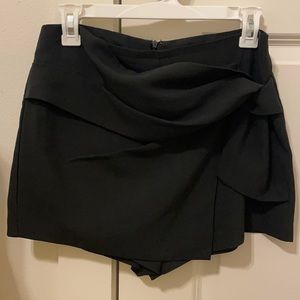 Black Skort with tie detailing